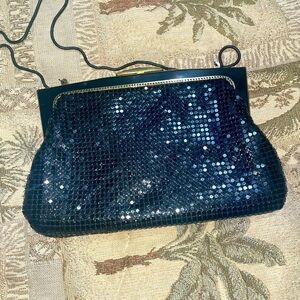 Sequin clutch shoulder bag evening bag formal bag black shimmer gold bag